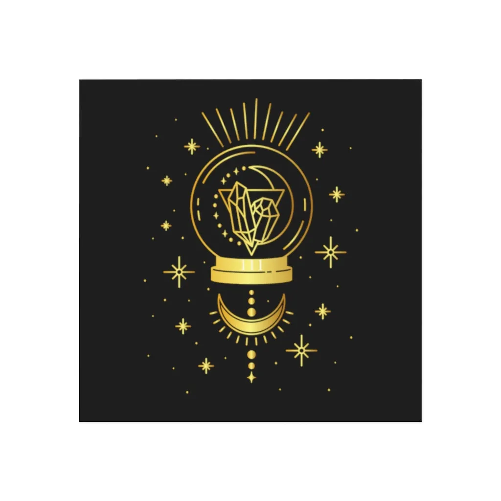 Yoga Spiritual Meditation Square Magnet - Intuition 111 Angel Number