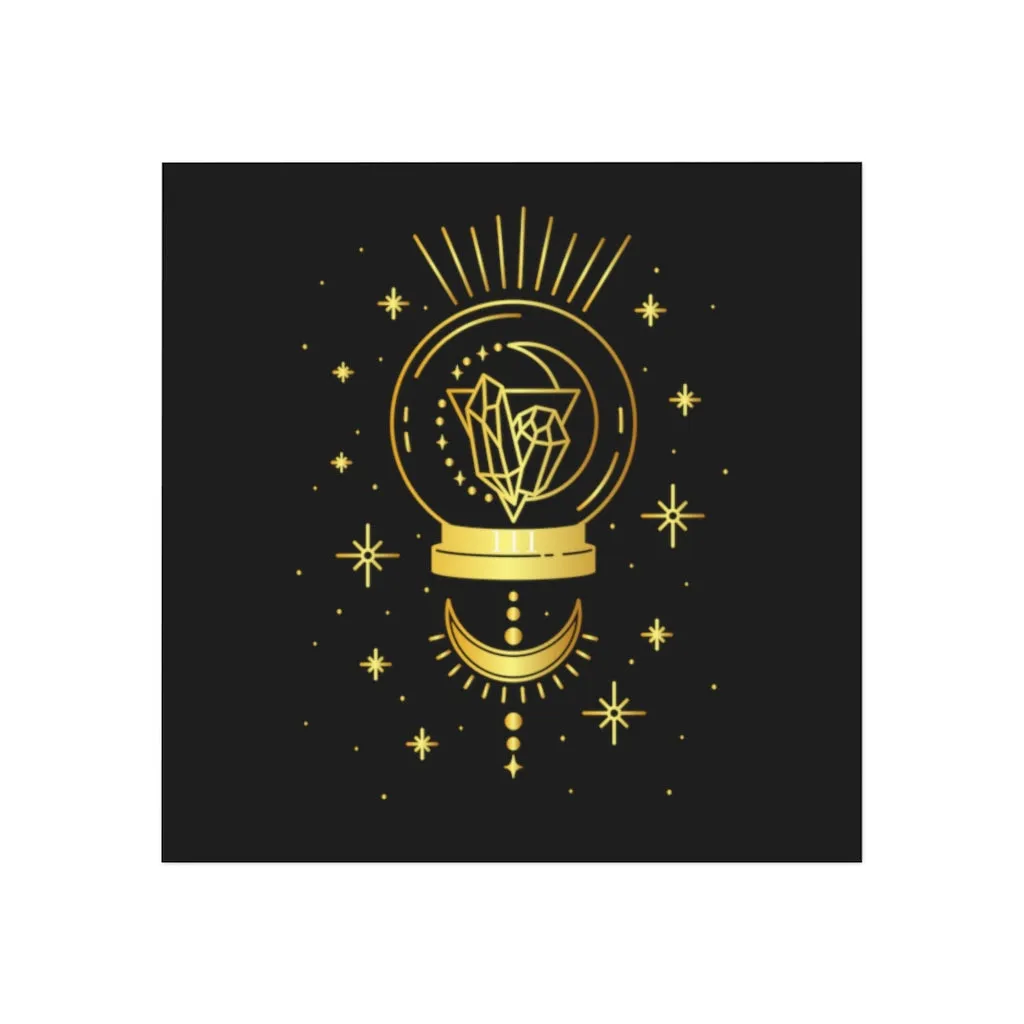 Yoga Spiritual Meditation Square Magnet - Intuition 111 Angel Number